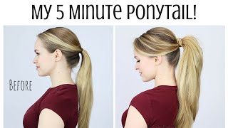 My 5 Minute Ponytail Routine  KayleyMelissa [upl. by Adnot690]