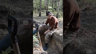 Digging the Dugout  Bushcraft Shelter Progress [upl. by Ttehc]