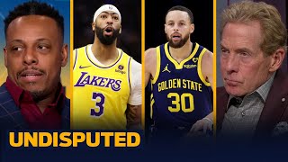 Anthony Davis exits early shot clock stoppages plague in Lakers loss vs Warriors  NBA  UNDISPUTED [upl. by Felder]