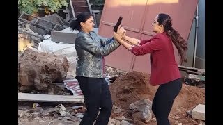 Cid Purvi and Shreya Fight  Making of Cid Eye Gang Episode [upl. by Edmund]