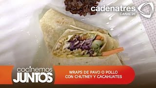 Wraps de pavo o pollo con chutney y cacahuates [upl. by Ocinom]