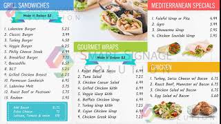 Bagel amp Deli Menu 3 Digital Menu Board Smart Signage Solution [upl. by Jacy244]