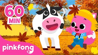 Estamos en Otoño🍁🍂 Señora Vaca y más  Animales de la Granja de Pinkfong  Canciones Infantiles [upl. by Dnaletak]