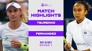 Lesia Tsurenko vs Leylah Fernandez  2023 Miami Round 1  WTA Match Highlights [upl. by Munroe393]