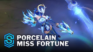 Porcelain Miss Fortune Skin Spotlight  PreRelease  PBE Preview  League of Legends [upl. by Ynnot]