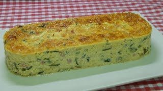 Receta fácil de pastel salado de calabacín queso y jamón cocido TERRINA DE CALABACÍN [upl. by Micheline]