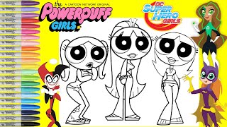 Teenage Powerpuff Girls Makeover as DC Superhero Girls Harley Quinn Batgirl and Green Lantern PPG [upl. by Gruchot]