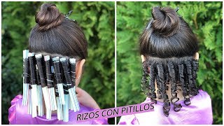 COMO HACER RIZOS SIN CALOR CON PITILLOS O POPOTESNO HEAT CURLS LPH [upl. by Ybba740]