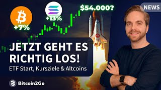 BITCOIN KURS EXPLOSION Es beginnt JETZT  ETF Start Kursziele Prognosen amp Altcoin Trends 2024 [upl. by Irianat589]