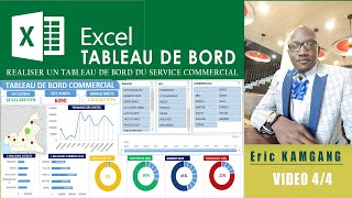 TABLEAU DE BORD COMMERCIAL comment le réaliser avec excel  vidéo 44 [upl. by Spragens31]