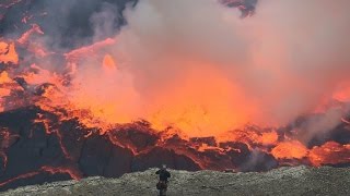 The most amazing video of Nyiragongo lava lake Congo Africa [upl. by Arriet]