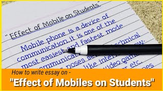 Effect of mobile on students  impact of smart phones  mobile essay [upl. by Eivol]