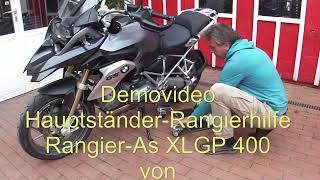 Motorrad Rangierhilfe für Hauptständer Bike Mover Rangier As XL GP400 [upl. by Nesnaj]