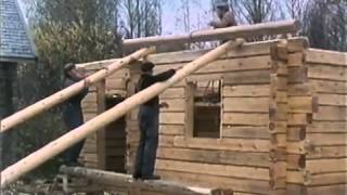 Traditional Finnish Log House Building Process [upl. by Atinar742]