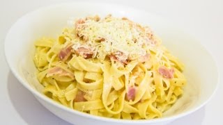 How To Make Fettuccine Carbonara  Video Recipe [upl. by Eimia]