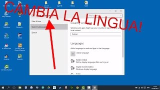 Windows 10  Guida come cambiare la lingua del sistema [upl. by Nho472]