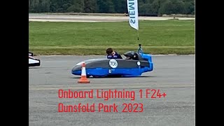 Onboard Lightning 1 Dunsfold F24 Race Greenpower [upl. by Imotas]