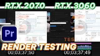 RTX 2070 vs RTX 3060  Premiere Pro render testing [upl. by Otrebogad906]