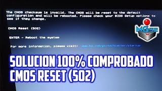 Solucionar Error CMOS Reset 502  Time And Date Not Set  Falla Bateria De Bios [upl. by Mohkos365]