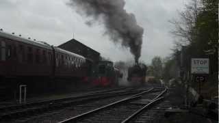 Avon Valley Railway 9th April 2012  7151 Robert Stephenson steam locomotive1944 [upl. by Daht8]