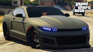 Dominator GTX Review amp Best Customization GTA 5 Online  Ford Mustang Best NEW MUSCLE CAR [upl. by Dyann]