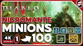 DIABLO 4 TEMPORADA 4 NIGROMANTE BUILD MINIONS VUELVE AL META  GUÍA  ESPAÑOL [upl. by Pestana]