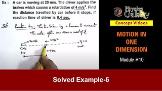 Class 11 Physics  Motion in One Dimension  10 Solved Example6 on Uniform AccelerationJEE amp NEET [upl. by Raseta]