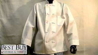 Knot Button Chef Coat Built To Last in Demanding Culinary Environments [upl. by Elazaro759]