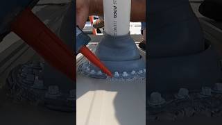 Steel roof vent stack penetration new youtubeshorts diy fypシ fyp plumbing [upl. by Lorine898]