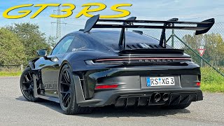 Porsche 992 GT3 RS  306kmh REVIEW on Autobahn [upl. by Rowell]