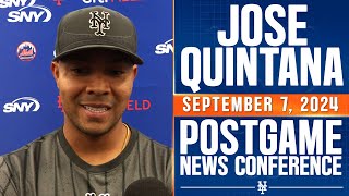 Mets starter Jose Quintana on being first Colombian pitcher to reach 100 MLB wins  SNY [upl. by Ladin]