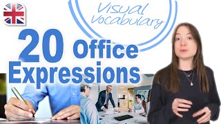 20 Office Expressions to Describe Your Workplace  Visual Vocabulary [upl. by Atinram136]