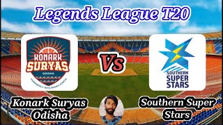 Southern Super Stars vs Konark Suryas Odisha  Qualifier 1  Legends League Cricket [upl. by Nylyrehc]