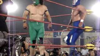 BLUE DEMON JR VS ESPECTRO JR MASCARA VS MASCARA 1RA PARTE [upl. by Chase]