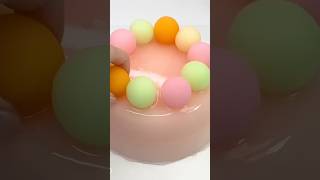 【本編のショート版】🍈ジャリジャリシャキシャキゼリースライム🍑Melamine sponge jelly slime asmr slime スライム satisfying [upl. by Haraf]