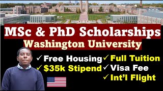 MSc amp PhD Scholarship in the US with Free Housing amp Relocation Allowance McDonnell Scholarship [upl. by Hnirt583]