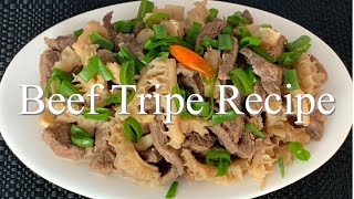 Beef Tripe Simple Recipe  Tuwalya ng Baka  Lutong Pinoy  Simpleng Ulam [upl. by Dnarb]