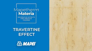 Do you want to create theTravertine Effect on your façades  Mapetherm Materia [upl. by Enibas694]