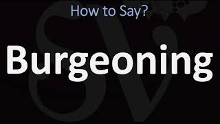 How to Pronounce Burgeoning CORRECTLY [upl. by Llebyram]