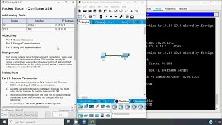 136 Packet Tracer  Configure SSH [upl. by Victor144]