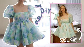 DIY  Puff Sleeve Dress dreamy fairycore 🧚🏻‍♂️✨  Merry Sewbean 🎄 EP 1 [upl. by Ahsenet]