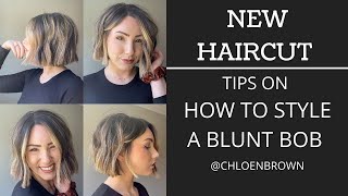 NEW HAIRCUT  Tips on how to style a blunt bob [upl. by Lotta]