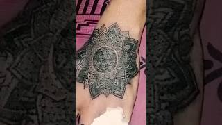 Flower Mandala Symbol TATTOO 🍁 The symbol tattoo art 🍁 shorts mandala [upl. by Dnar912]