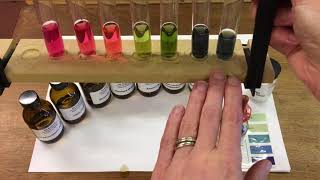 Acids and alkali with universal indicator [upl. by Hamitaf]