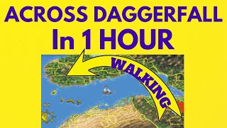 Walk Across the Entire Map in Daggerfall in 1 hour Timelapse 64x [upl. by Uot]