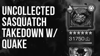 Uncollected Sasquatch takedown w Quake  missing links event quest  MCOC [upl. by Yreva]