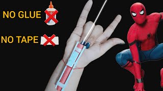 Web Shooter No glue and No tape  How to make Spiderman web shooter [upl. by Arocahs]