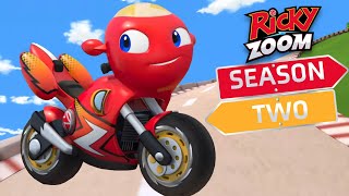 Ricky Races Away⚡️ Season Two ⚡️ Motorcycle Cartoon  Ricky Zoom  Cartoons For Kids [upl. by Einnov811]