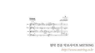 MSTRING 현악4중주 조옮김 악보 Stratovarius  Forever  MIDI 미리듣기 string quartet score [upl. by Ebonee]