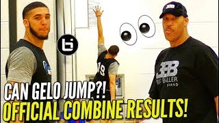 LiAngelo Ball NBA PreDraft OFFICIAL COMBINE TESTING RESULTS 35quot VERTICAL [upl. by Leona183]